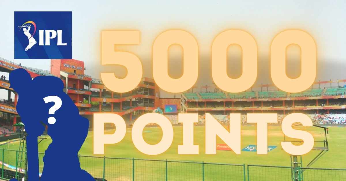 Who is the first player to reach 5000 points in the IPL